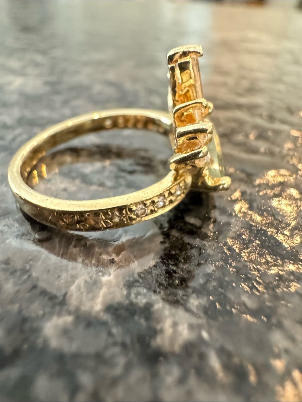 14k Yellow Gold Jacquie Aiche Eyelash Ring Aqua Marquise Tourmaline Diamonds - Picture 8 of 11